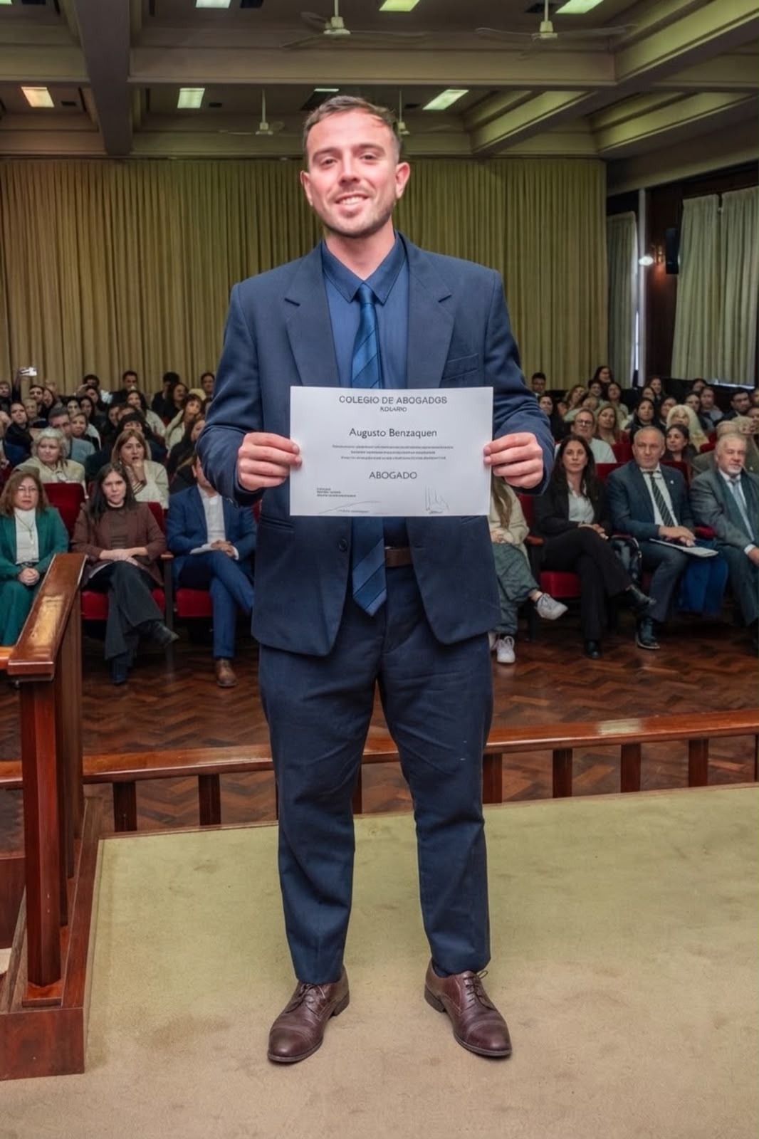 Augusto Benzaquen, abogado, en su jura ante el Colegio de Abogados de Rosario